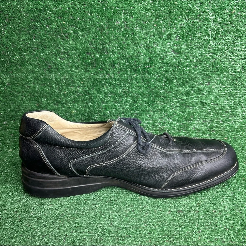 Johnson & Murphy 12 M Black Sheepskin Oxford Lace Up‎ Comfortable Dress Shoes